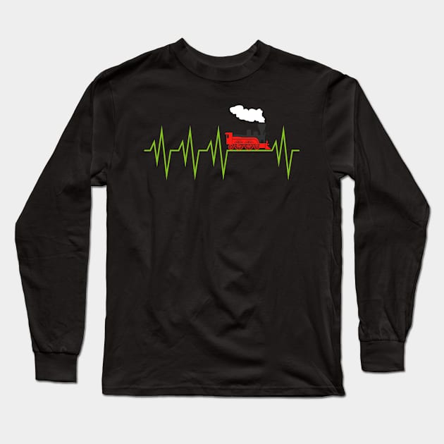 Model railway H0 Heartbeat Long Sleeve T-Shirt by QQdesigns